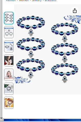 Visit the ELECDON Store ELECDON 6 Pieces Eye Beaded Charm